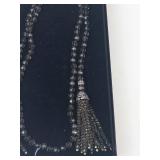 Heidi Daus Beaded Tassel Lariat Necklace With Box