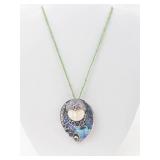 Sajen Abalone & Multigemstone Goddess Sterling Silver Necklace