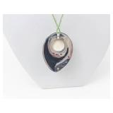 Sajen Abalone & Multigemstone Goddess Sterling Silver Necklace