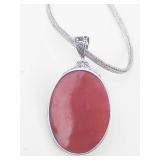 New Ornate Sterling Silver Red Goddess Pendant Necklace