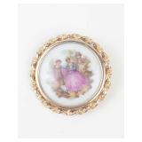 Porcelain Portrait Brooch