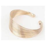 Wide Cable Tone Multi-Wire Cuff Bracelet