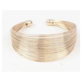 Wide Cable Tone Multi-Wire Cuff Bracelet