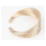 Wide Cable Tone Multi-Wire Cuff Bracelet