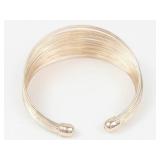Wide Cable Tone Multi-Wire Cuff Bracelet