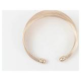 Wide Cable Tone Multi-Wire Cuff Bracelet