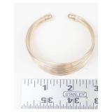 Wide Cable Tone Multi-Wire Cuff Bracelet