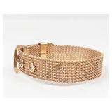 Avon Mesh Gold Tone Belt Style Bracelet
