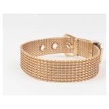 Avon Mesh Gold Tone Belt Style Bracelet