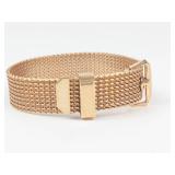 Avon Mesh Gold Tone Belt Style Bracelet