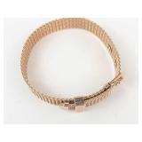 Avon Mesh Gold Tone Belt Style Bracelet
