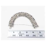 Vintage Czecho Rhinestone Bracelet With Safety Chain