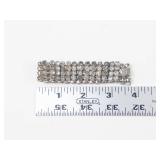 Vintage Czecho Rhinestone Bracelet With Safety Chain