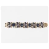 Gold-Tone Rhinestone & Pearl Clip-On Earring Bracelet Set 7 in