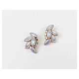 Rhinestone Clip-On Earrings & Bracelet Set