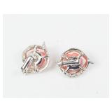 Vintage Sarah Coventry Coral Rose Bracelet & Clip Earrings Set