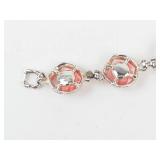 Vintage Sarah Coventry Coral Rose Bracelet & Clip Earrings Set