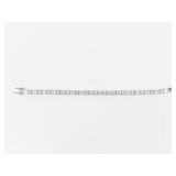 Tycoon Sparkling CZ Sterling Silver Tennis Bracelet 7.5 in