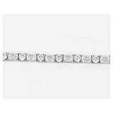 Tycoon Sparkling CZ Sterling Silver Tennis Bracelet 7.5 in