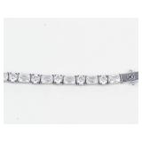 Tycoon Sparkling CZ Sterling Silver Tennis Bracelet 7.5 in