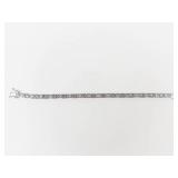 Tycoon Sparkling CZ Sterling Silver Tennis Bracelet 7.5 in