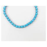 Stunning Sterling Silver Turquoise Cabochon Tennis Bracelet 8'