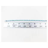 Gorgeous Turquoise & Aquamarine Tennis Bracelet Sterling Silver 8'