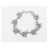 Sterling Silver Elephant Charm Bracelet