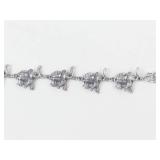Sterling Silver Elephant Charm Bracelet