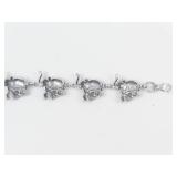 Sterling Silver Elephant Charm Bracelet