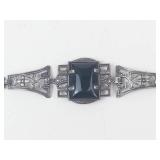 Art Deco Style Sterling Silver Bracelet 6 in