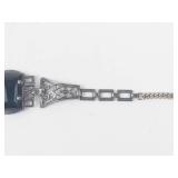 Art Deco Style Sterling Silver Bracelet 6 in