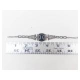 Art Deco Style Sterling Silver Bracelet 6 in