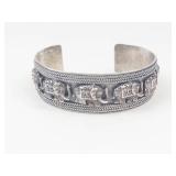 STS Sterling Silver Elephant Cuff Bracelet
