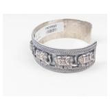 STS Sterling Silver Elephant Cuff Bracelet