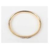 Black Hills Gold Etched 14K Gold Filled Floral Bangle Bracelet