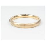 Black Hills Gold Etched 14K Gold Filled Floral Bangle Bracelet