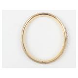 Black Hills Gold Etched 14K Gold Filled Floral Bangle Bracelet