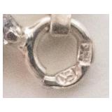 Sterling Silver Blue Created Sapphire & CZ Link Bracelet