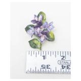 ADDERLEY FLORAL Porcelain Hand Painted Floral Brooch