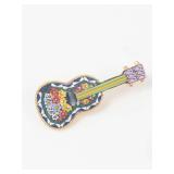 Micro Mosaic Guitar Brooch Pin