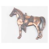 Copper Horse Brooch