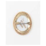 VINTAGE COBALT BLUE & GOLD LIMOGES Brooch Pin