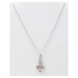 Classic Sterling Silver Celtic Cross Necklace 18'