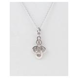 Classic Sterling Silver Celtic Cross Necklace 18'