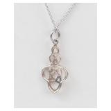 Classic Sterling Silver Celtic Cross Necklace 18'
