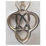 Classic Sterling Silver Celtic Cross Necklace 18'