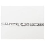 Men's Sterling Silver Figaro Necklace 30 Inch