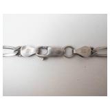 Men's Sterling Silver Figaro Necklace 30 Inch