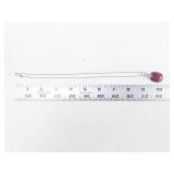 Sterling Silver Ruby Pendant Necklace